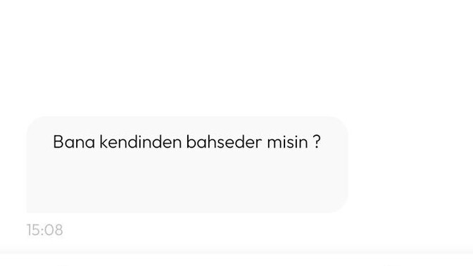 Bana kendinizden bahseder misiniz?