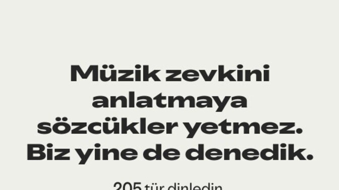 2025 yılında en çok hangi şarkıyı, şarkıcıyı, türü veya grubu dinledin?