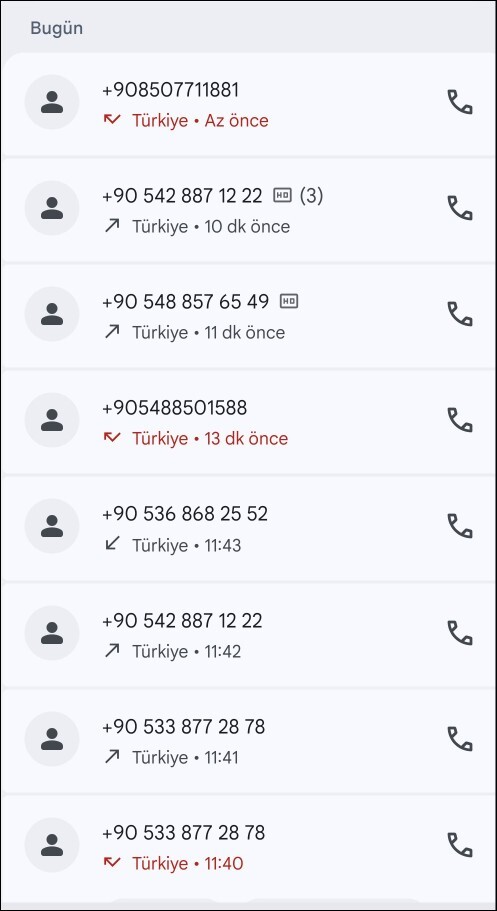 KKTCden ve Türk Telekom dan sürekli sürekli arama geldi size de aramalar geliyor mu?