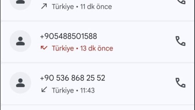 KKTC'den ve Türk Telekom dan sürekli sürekli arama geldi size de aramalar geliyor mu?