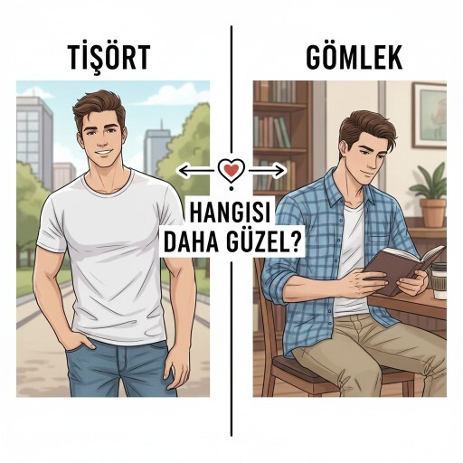 Erkeklere daha çok tişörtü mü yakıştırırsın, gömleği mi?