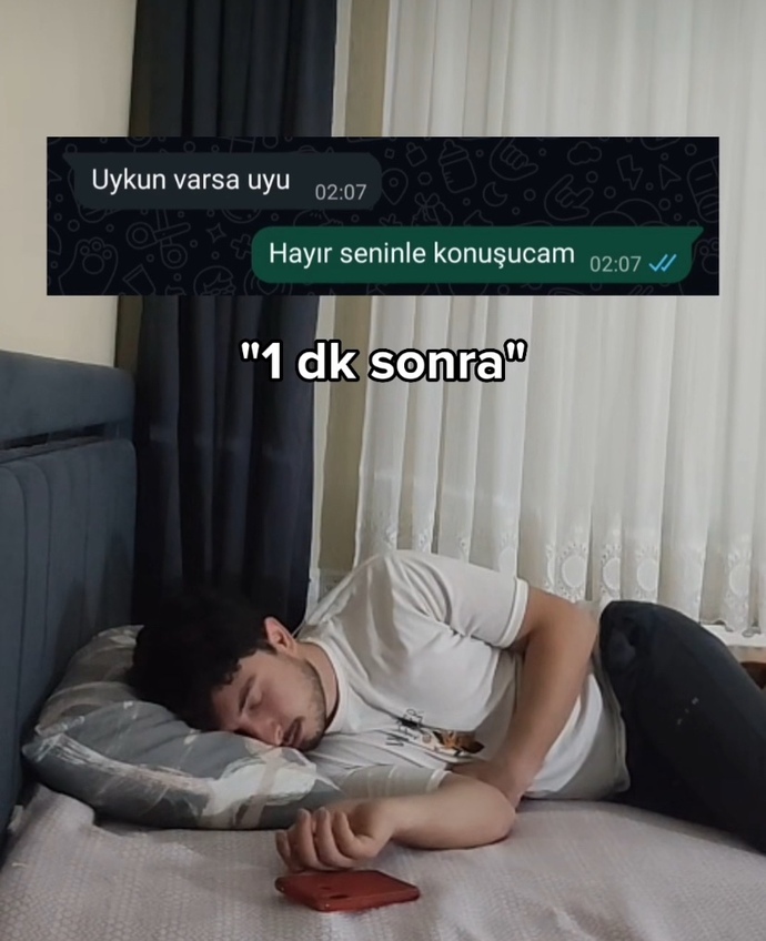 Mesajlaşırken uyuya kalıyor musunuz?