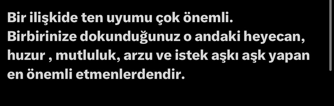 Ten uyumu sizce nasıl bir şey? aşkın içinde var mı?