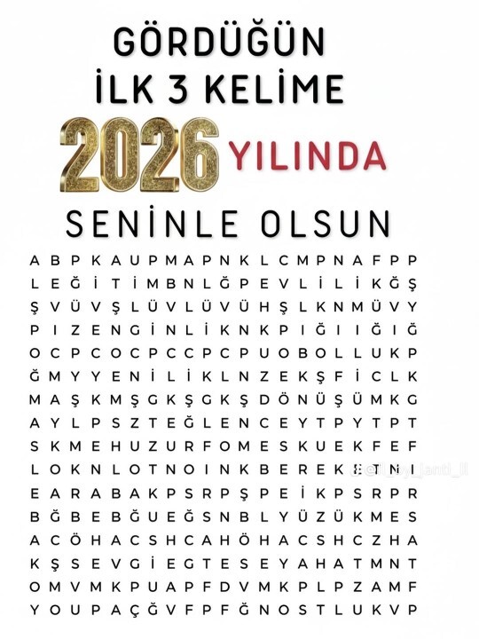 2026 yılı senin için nasıl olucak? Gördüğün ilk 3 cümle nedir?