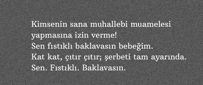 Ben tabi ki baklava dahası düşünülemezdi 😂