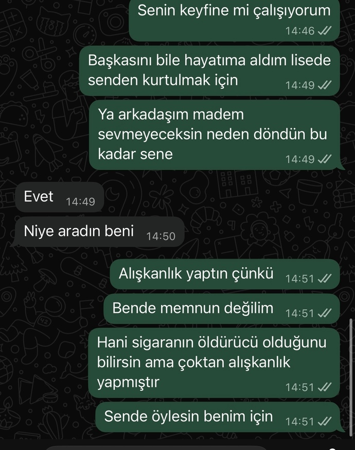 Sizce eski sevgilim dönmez mi geri buluştuktan sonra tekrar engelledi?