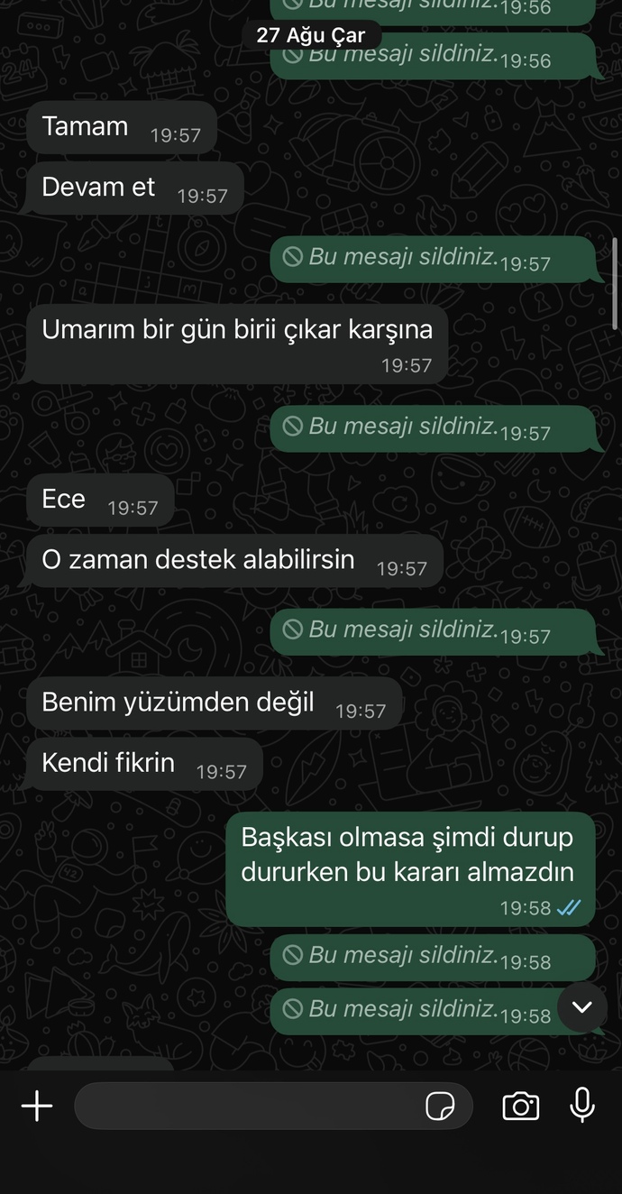 Sizce eski sevgilim dönmez mi geri buluştuktan sonra tekrar engelledi?