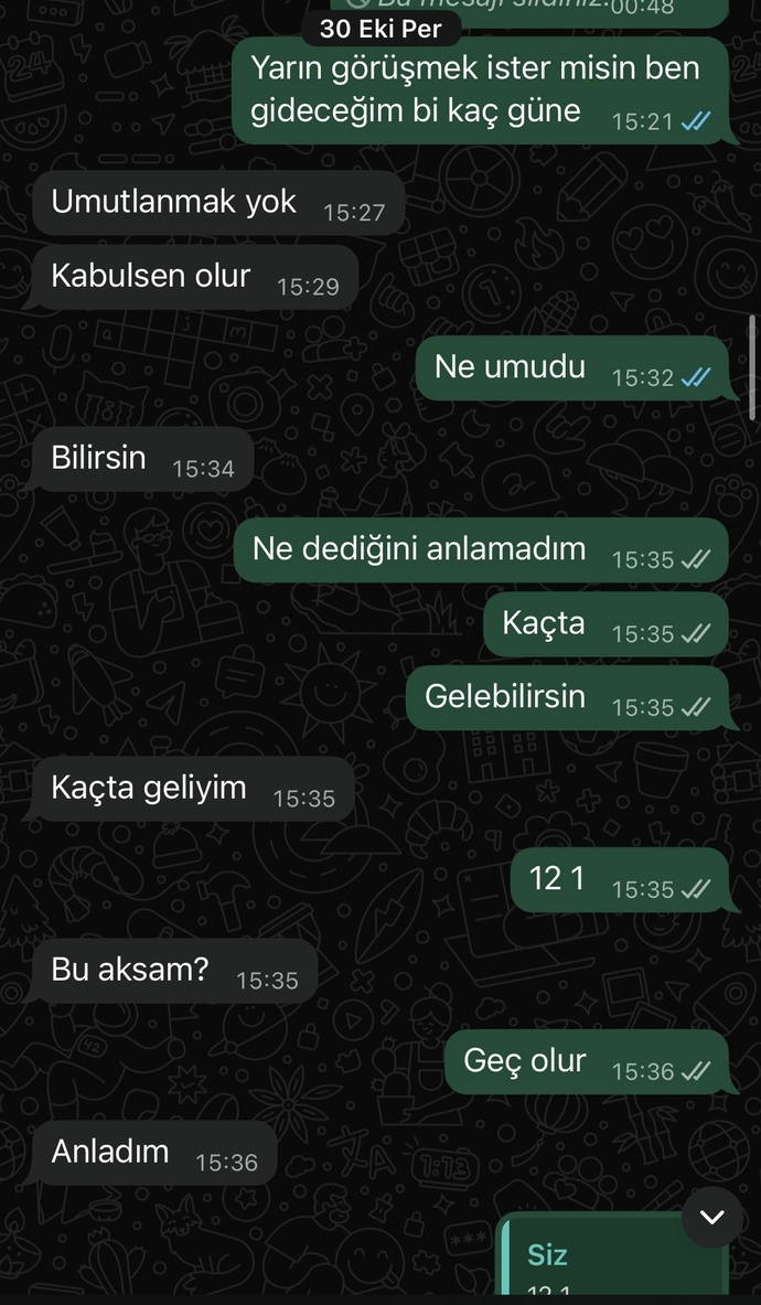 Sizce eski sevgilim dönmez mi geri buluştuktan sonra tekrar engelledi?