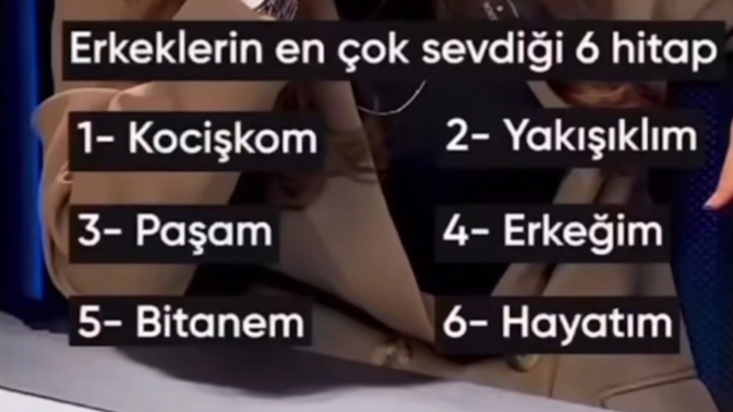 Erkeklerin en sevdiği hitap nedir sizce?