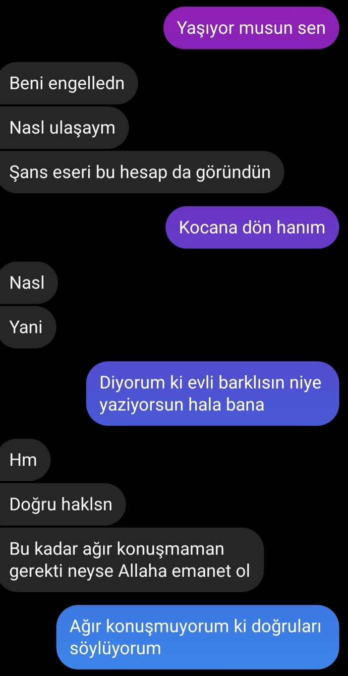 Evliler kocasını boynuzlamaktan ne zaman vazgeçecek bir de ağır konuştun diyorlar yazık değil mi?