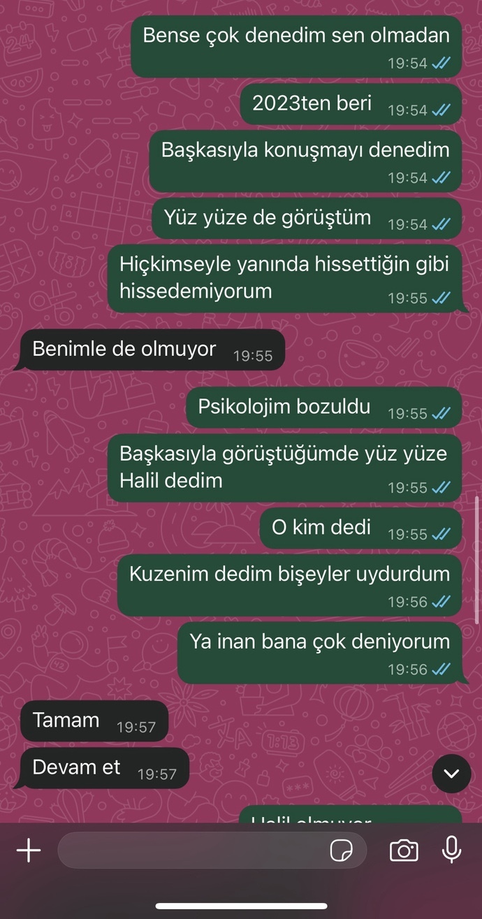 Sizce eski sevgilime çok mı ısrar etmişim 😢?
