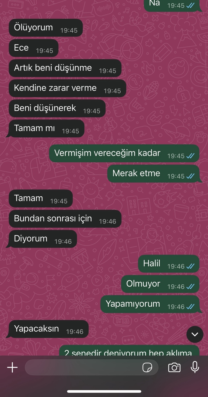 Sizce eski sevgilime çok mı ısrar etmişim 😢?