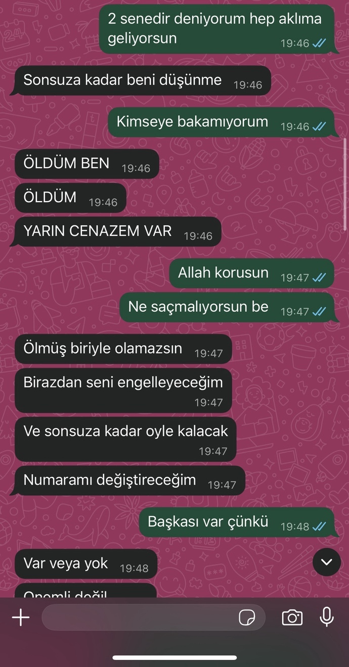 Sizce eski sevgilime çok mı ısrar etmişim 😢?