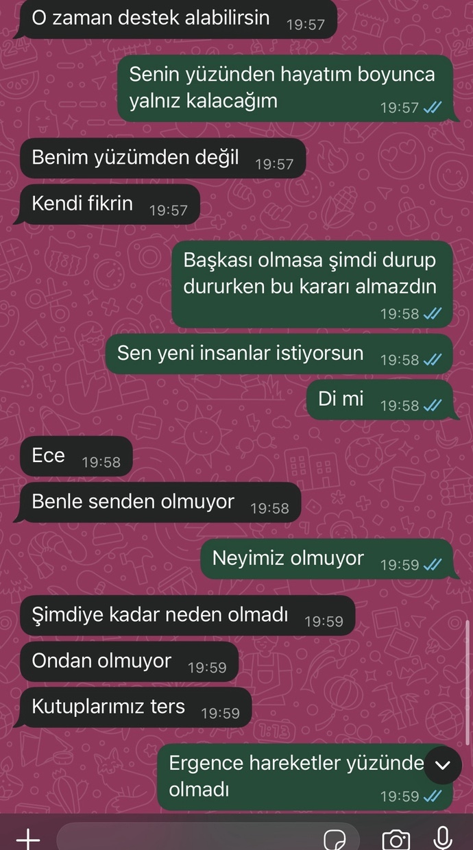 Sizce eski sevgilime çok mı ısrar etmişim 😢?