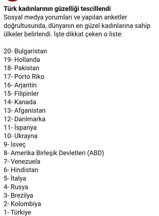 Türk kızları hani çirkindi?