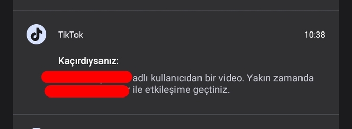 Tiktok Bildirim