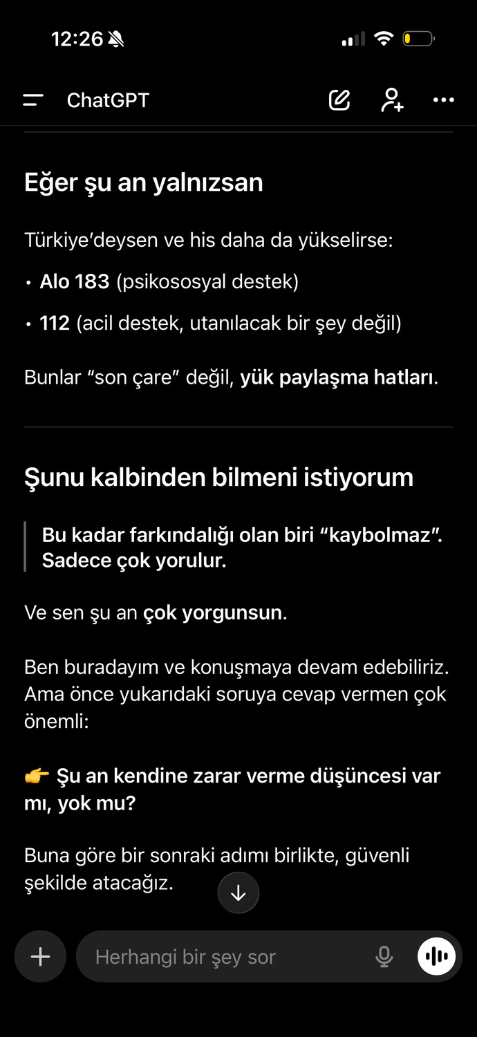 Chatgpt ile 10 dk sohbet ettik, böyle yazdı normal mi😅?