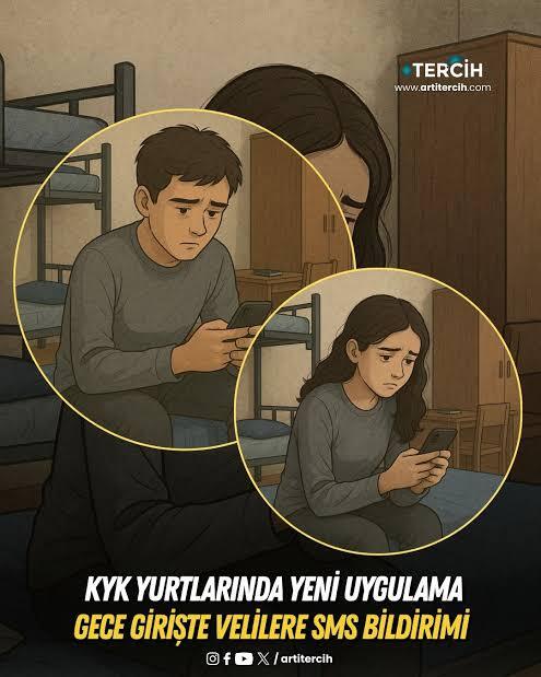 KYK yurtlarında öğrenciler gece yurda giriş yapmadığında velilere otomatik SMS gönderilmesi sizce doğru bir uygulama mı?
