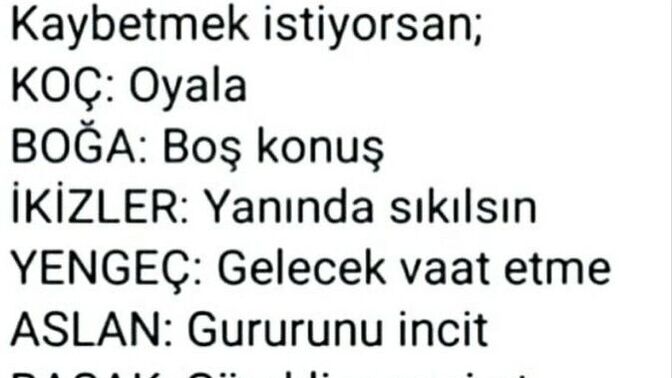 Ne yapılırsa burçları kaybedersiniz?