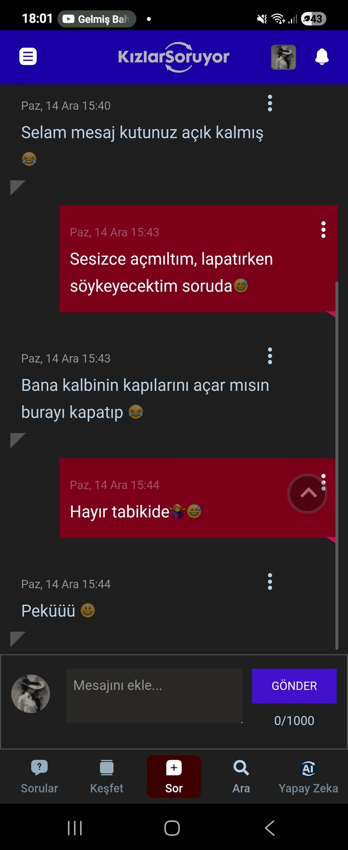 Makul bir insanmısın yoksa çirkinleşen türden insan mı😅 , hani istediğin olmadığında mutant geçirenlerden🥳😅?