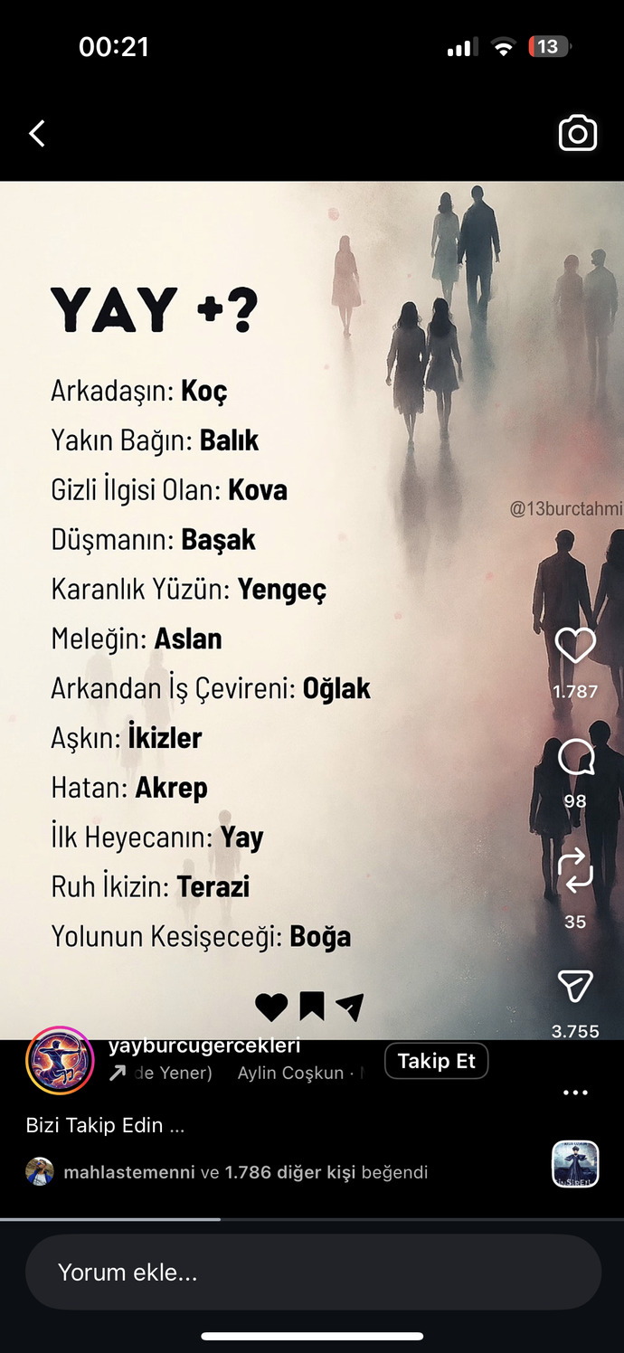 Görsele göre Yay burcu ile sen nesin?