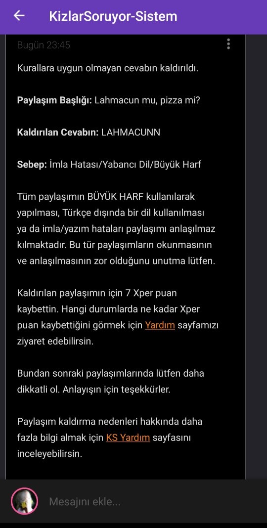 Millet neler yazıyor kaldırmıyor benim lahmacunumdan ne istedin?