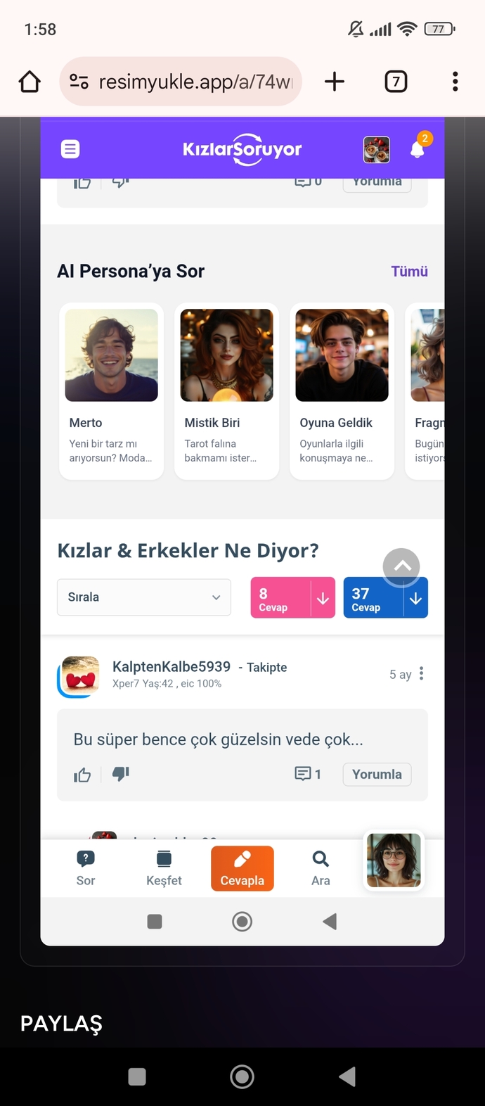 ? Aşkım sana yetmedi mi cidden?
