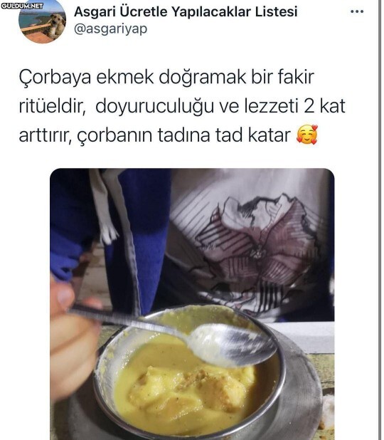 Çorbaya ekmek doğramak köylülük müdür?