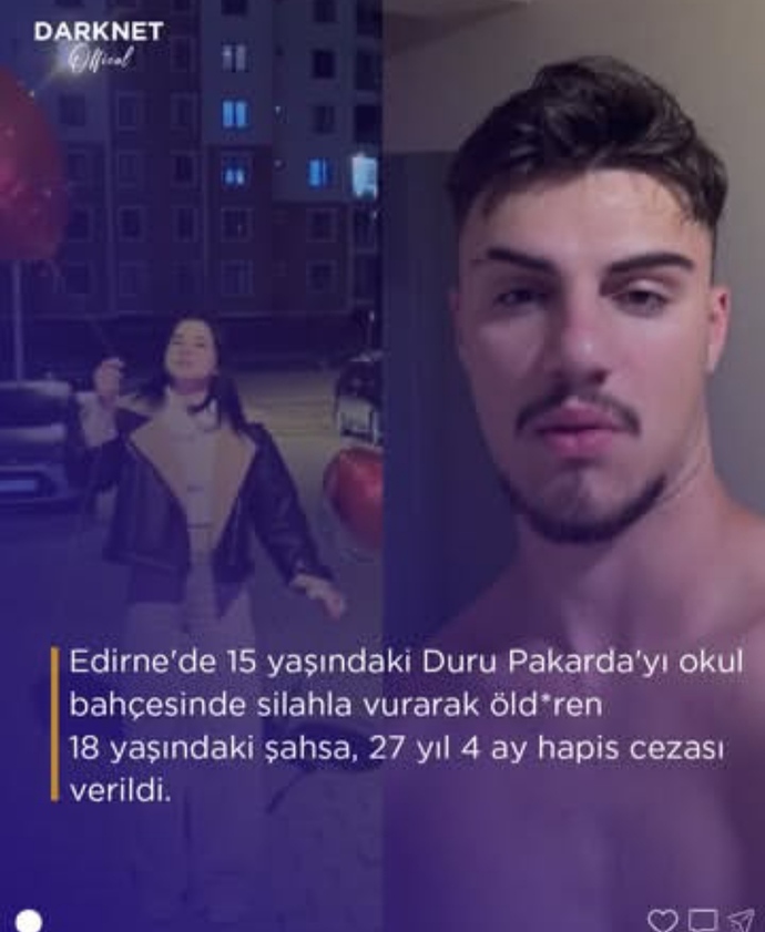 15 yaşındaki kız çocuğunu silahla öldüren 18 yaşındaki şahsa 27 yıl hapis verildi ne dusunuyorsunuz?