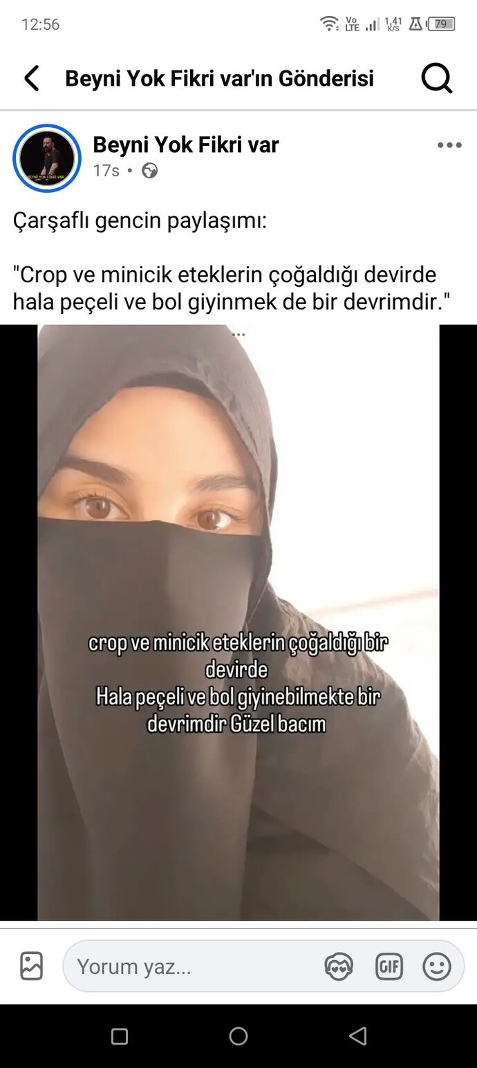 Kuranda kara çarşaf var mı?