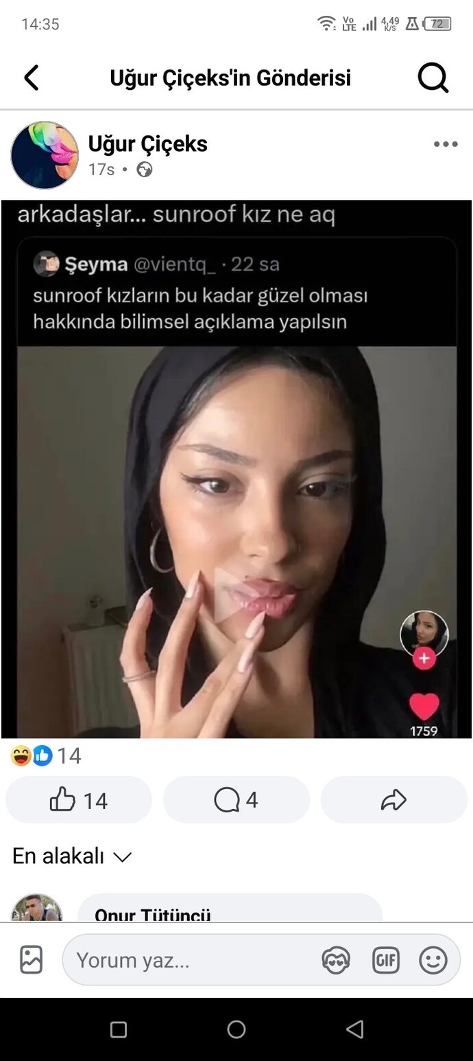 Saç gösterme şeydi moda mi?
