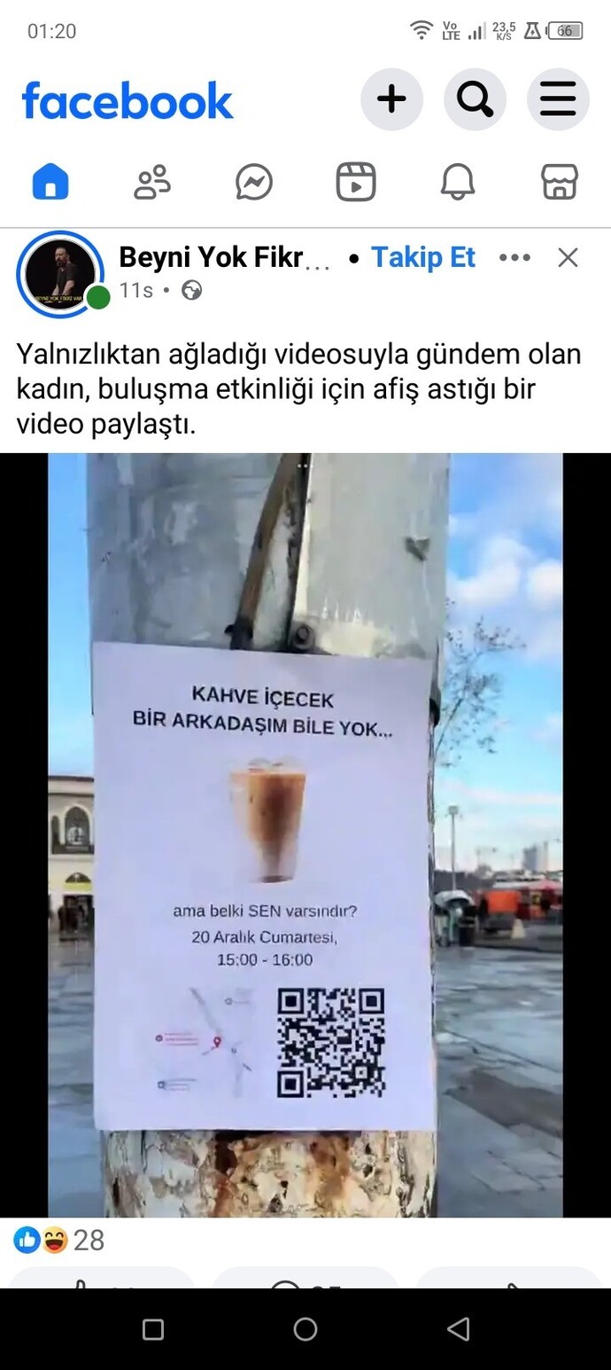 Kahve icicek arkadasiniz var mı?