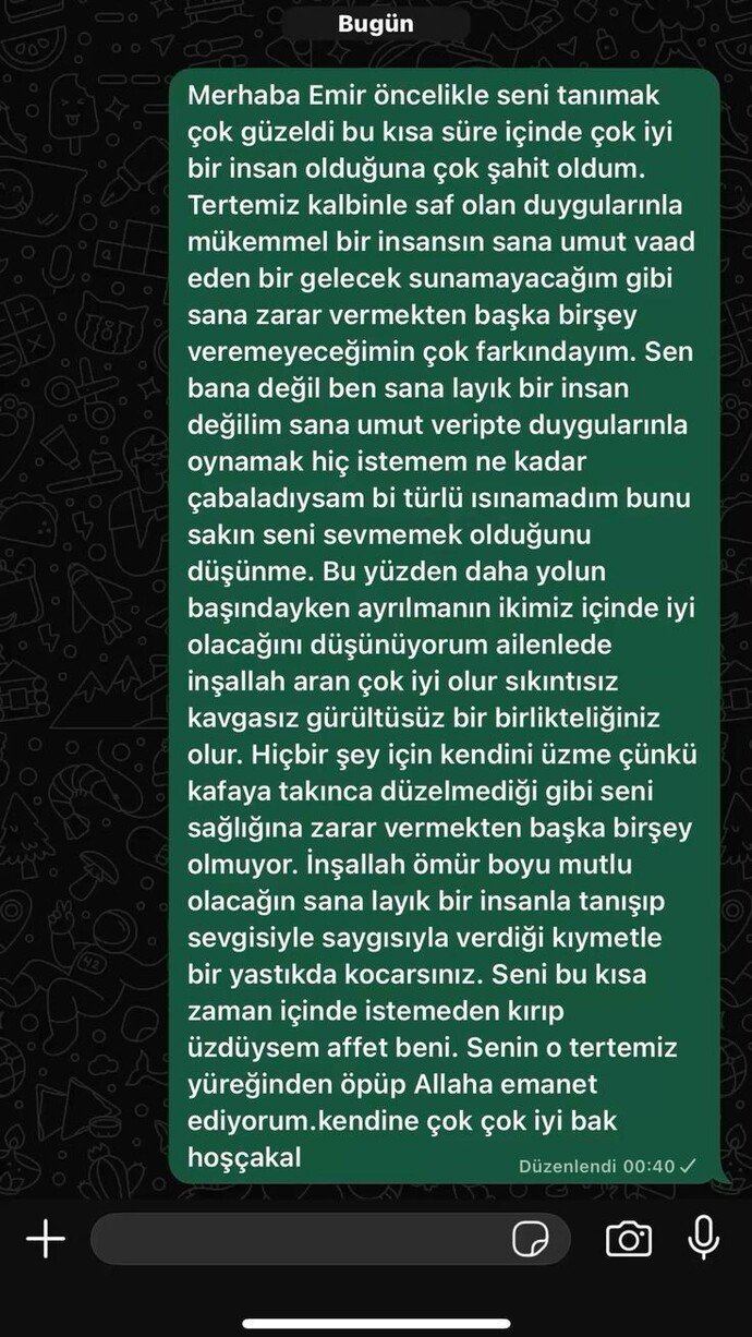 Uzun uzun mesajlar yazar mısınız?