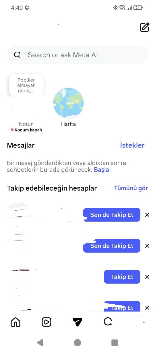Instagram hesabım bomboş. Sizce bu anormal mi?