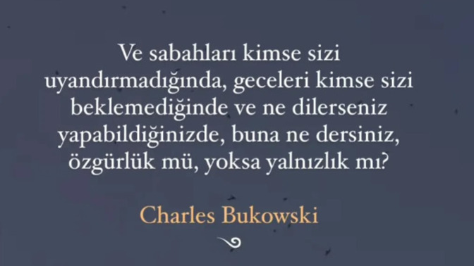 Her şeyi sorgusuz sualsiz yapabilmek özgürlük müdür, yalnızlık mıdır?