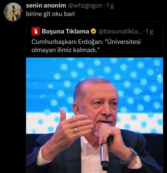 Cumhurbaşkanı üniversite mezunu mu değil mi?