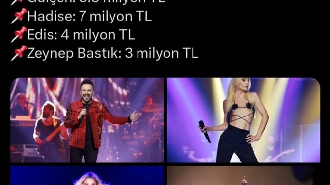 Yılbaşı gecesi sahne alacak ünlüler ve ücretleri belirlendi! Hangi ünlünün konserine katılmak isterdin?