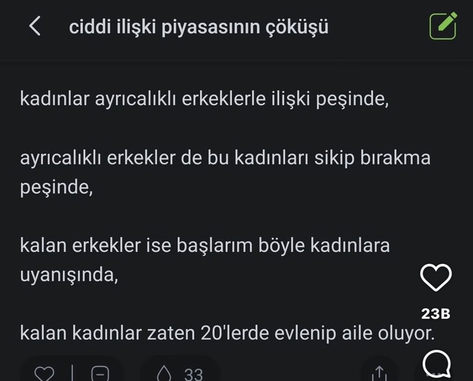 Ciddi ilişkiler çöktü mü?