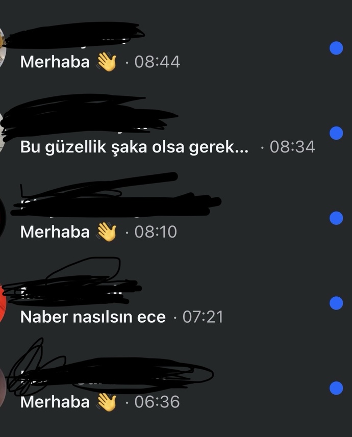 Facebook’ta mesaj isteklerini açtım mesajlara bakın sabahtan komedi 😂😂?