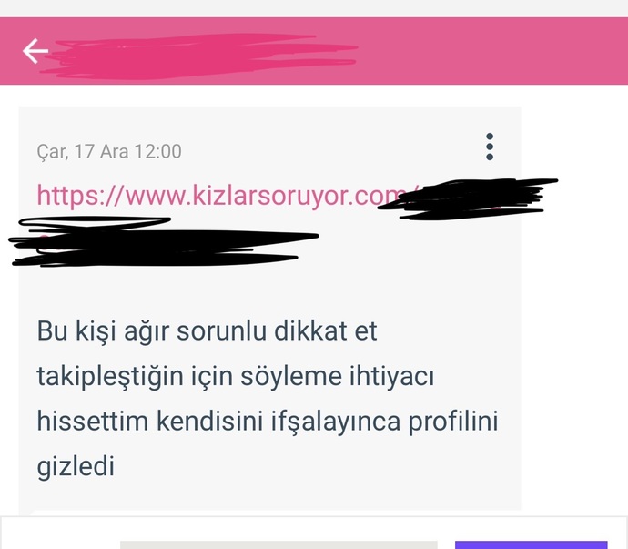Kızlar böyle bir mesaj alan var mı?