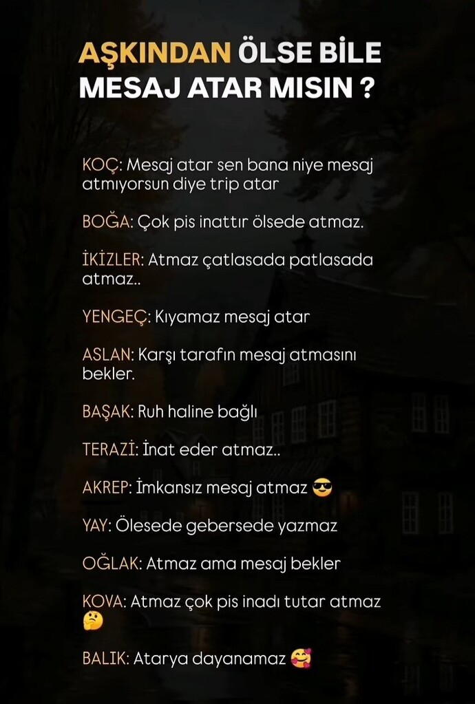 Aşkından ölse bile mesaj atmayan burçlar hangileriymiş?