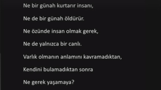 Günün son saatlerinde sizlere bir şiir bırakıyorum. Sizlerde ya kendinize özgü ya da sevdiğiniz bir şiiri paylaşın lütfen?