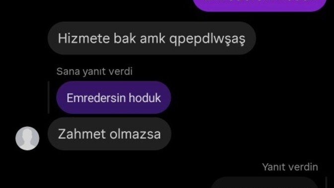 Müşterimle yaşadığım diyolog şaka mı ahshshs?