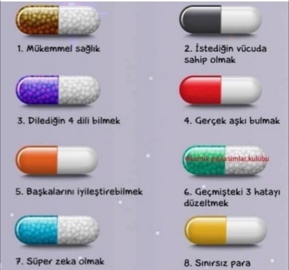 Üç tane hap kullanma hakkınız olsaydı hangilerini isterdiniz?