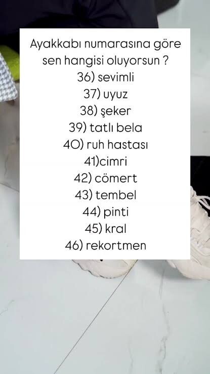 Sizin için karşı cinste ayakkabı numarası önemli mi?