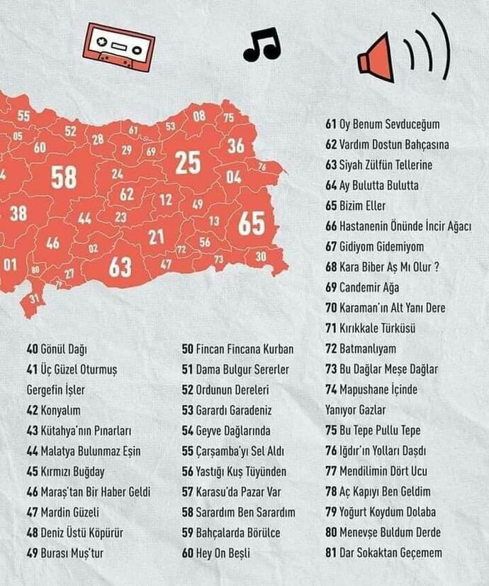 Sizin memleketinizin türküsü hangisi?
