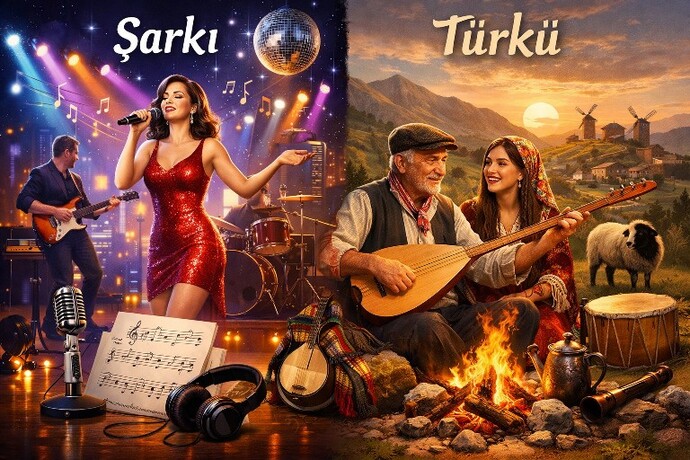 Şarkı dinlemeyi mi daha çok seversin Türkü dinlemeyi mi?