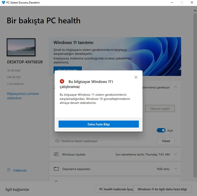 Leptopuma windows on yüklü 11’e nasıl yükseltebilirim?