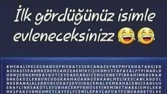 Kimle evleniyorsunuz bakalım😂?