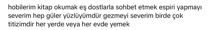 Bu Tiktokta ki teyzelerin dayılarin biyografileri neden böyle bunları yazıp ilgilendiğimizi mi düşünüyorlar?